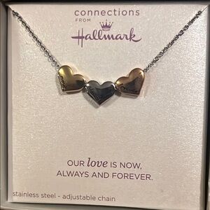 Hallmark Gold and Silver Heart Necklace